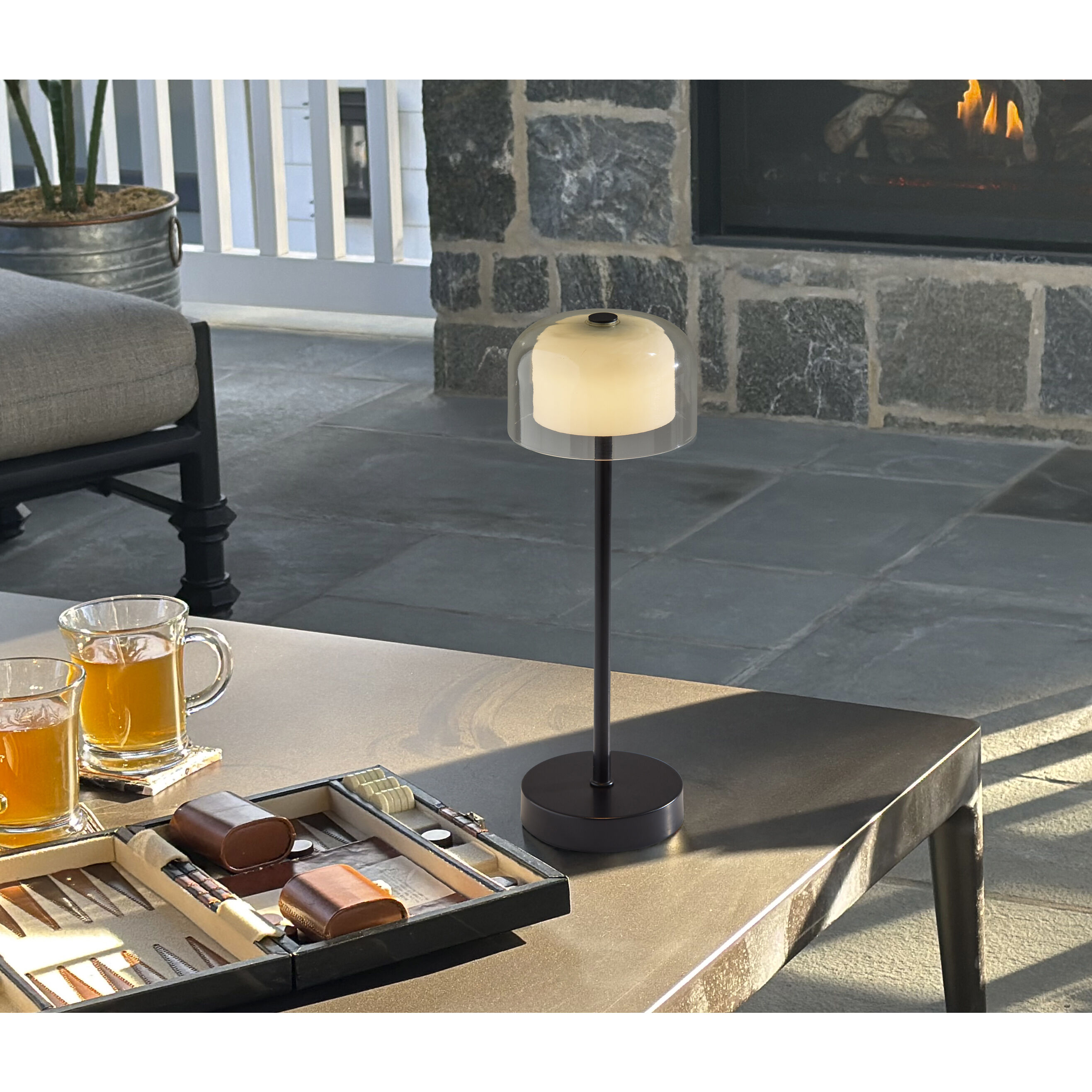 Benji 13.63 inch 1.50 watt Black LED Cordless Table Lamp Portable Light